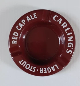 Red Cap Ale - Carling s - Lager Stout Enamel Ashtray - Picture 1 of 10