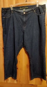 Avenue Jeans Women's Plus 24 Dark Wash Denim Cropped Jeans Five Pocket - Picture 1 of 5