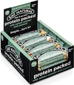Eat Natural Protein Packed Fruit & Nut Bars - Salted Caramel & Peanuts 12 x 40g - Bild 1 von 10