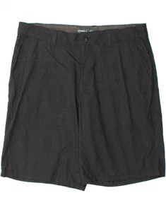 O'NEILL Mens Chino Shorts W38 XL Grey Check Polyester AG12 - Picture 1 of 3