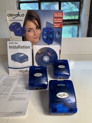 DLAN Devolo 3 Stück  MT:2069 Powerline LAN Adapter. - Bild 1 von 4