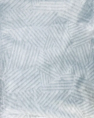 Panel Cortina Terciopelo Anthropologie Raquel Texturizado Geométrico Azul Hielo Foto 1 de 4