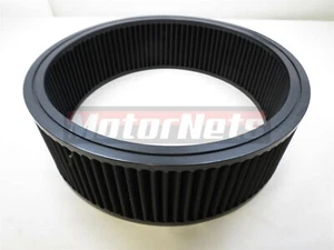 14"x4" Black Round Air Cleaner Washable Filter Reusable Element Street Hot Rod - Bild 1 von 6