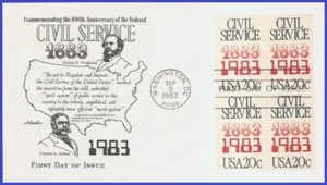 USA3 #2053 U/A ARTMASTER FDC BL4 Civil Service - Bild 1 von 1