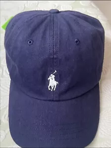 Polo Ralph Lauren Cotton Chino Ball Cap Buckled Strap Adjustable Curved Brim - Picture 1 of 4