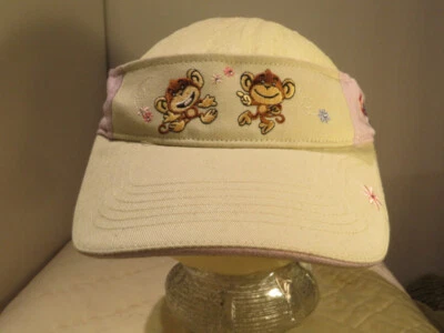 Новый милый обезьян цветы ограниченного слишком желтовато-коричневый и фиолетовый шляпа козырек - Изображение 1 из 4