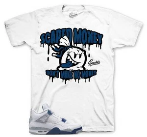 Shirt To Match Jordan 4 Midnight Navy - Scared Money Sneaker Tees - Picture 1 of 3