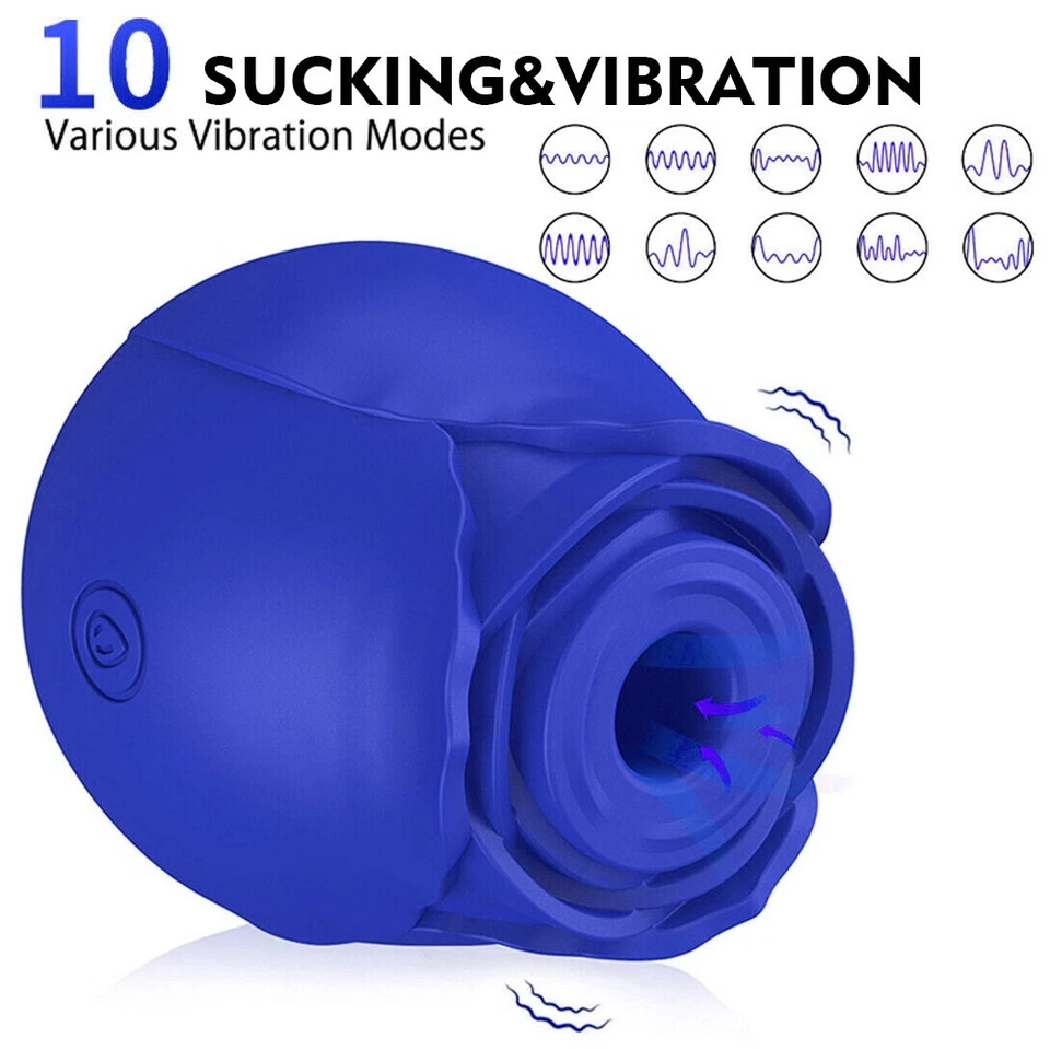 Flower Vibrator Clit Sucking Licking G-Spot Dildo Oral Adult Sex Toys for Women - Image 1 of 4