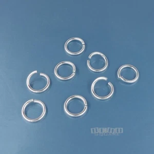 8 Solid Sterling Silver 8mm x 1mm (18 gauge) Open Jump Ring Connectors #33438 - Picture 1 of 2
