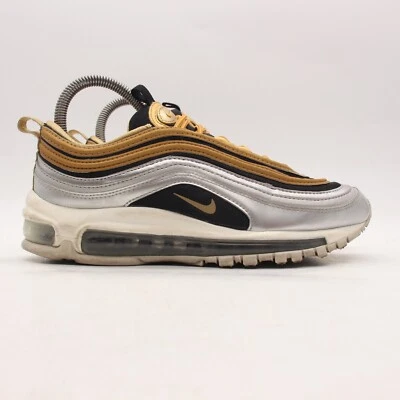 Nike Air Max 97 Women's Size 6.5 Metallic Gold Silver Training Shoes AQ4137-700 - Image 1 of 4