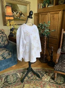 Soft Blush Pink Muted Floral Oversized Chunky Sweatshirt Plus 20/22 54” 27” - Picture 1 of 12