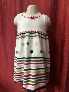 Gymboree Polka Dot/Striped Sweater Dress Size 5t - Picture 1 of 5