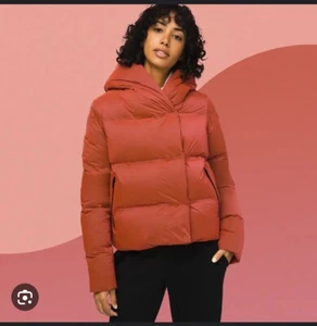 Lululemon Cloudscape Puffer Jacket Orange Size 4 EUC - Picture 1 of 8