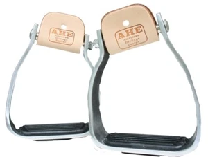Estribo de campana de aluminio inclinado grabado, pie de 2" de ancho con almohadilla de goma negra para pies, - Imagen 1 de 1