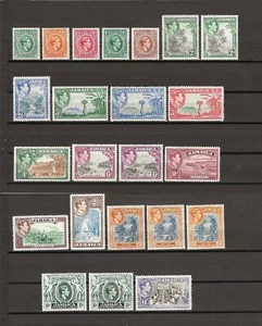 GIAMAICA 1938/52 SG 121/133a + 133aa/132ba/132b/128a/124c come nuovo - Foto 1 di 2