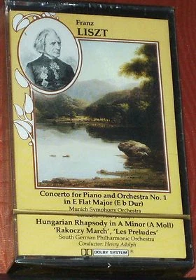 LISZT CONCERTO RHAPSODY CASSETTE ALBUM Bibi Music BBM126 NEW SEALED Dieter Goldm - Image 1 of 4