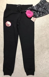 Lee Girls Black Comfy Knit Joggers with Pom Hat - Size 10 - NEW $42 - Picture 1 of 3