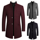 Men Winter Windbreaker Woolen Coats Jacket Warm Slim Fit Suit Long Sleeve Warm