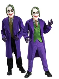 Child THE JOKER Classic + Deluxe Batman  Boys Fancy Dress Costume Kids Age 4-14 - Picture 1 of 3