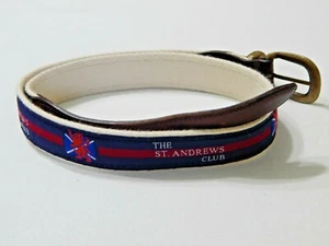 Vintage YRI St. Andrews Club Leder & Canvas Gürtel - Größe 28" bis 30" Taille - Bild 1 von 12