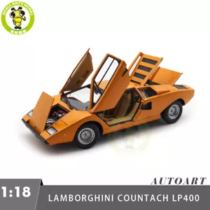 1/18 Lamborghini Countach LP400 AUTOart 74647 Orange Diecast Model Car - Picture 1 of 18