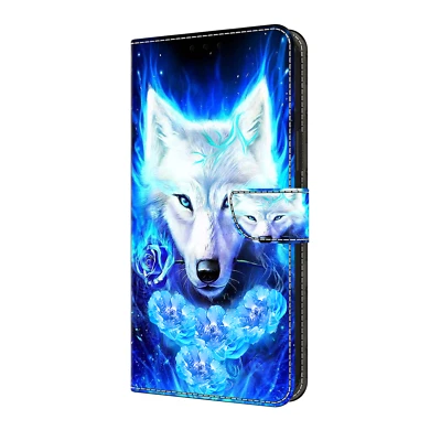 Cat Wolf Flower Card Wallet Cover Case For Sony Xperia 1 5 10 I II III IV VI V - Image 1 of 4