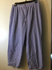 Russ Liz Claiborne Blue and White Checked Pants Size 8 (p2) - Picture 1 of 2