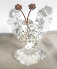 Kristall Schmetterlings Figur 5,5 cm Auf ovalen Sockel mit eingelassenen Füllern