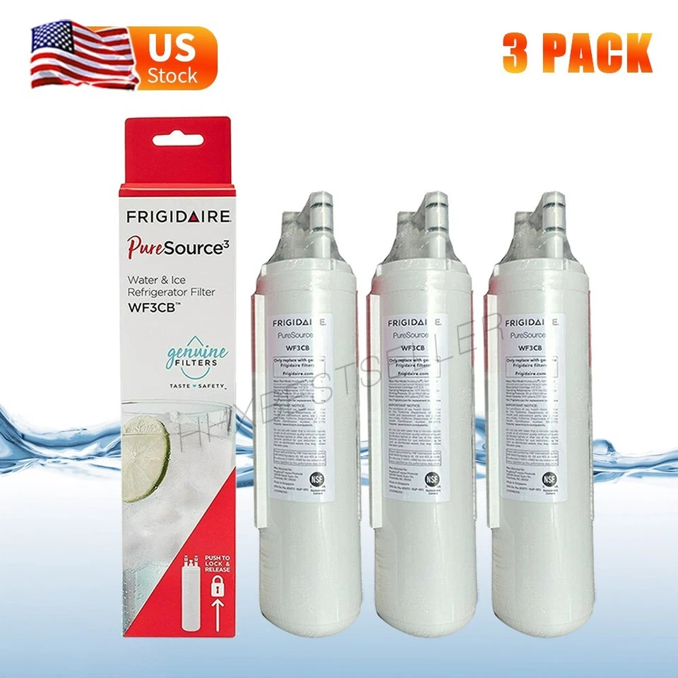 3 PACK Frigidaire WF3CB Refrigerator PureSource 3 Water & Ice Filter US Stock - Image 1 of 4