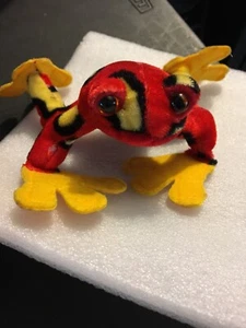 Calplush Red Yellow Black Spotted Tree Frog Plush Stuffed Animal - Picture 1 of 5