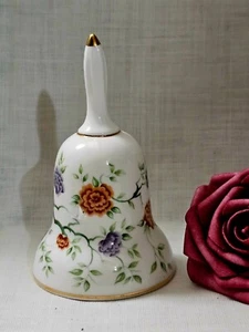 Royal Adderley Danbury Mint fine bone china 5" BELL with floral and gold design - Picture 1 of 10