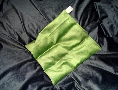 WHEATBAGSRUS Wheat bag 3 Sectional Green Velour Help ease painful aching backs Aroma Free