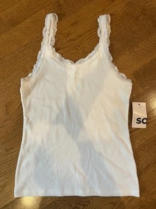 SO Women/Junior’s White Lace Tank Top Size Medium NWT - Picture 1 of 6