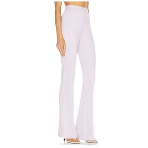 ALC Pants Purple Metallic ribbed-knit Flared Size Large New - Picture 1 of 8