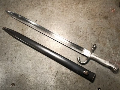 CREST INTACT WW1 Era Argentine M1891 Sword Bayonet German Made Mauser K98 M98 - image 1 of 4