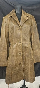 Rogue Leather By Reilly Olmes Damen Longjacke Small Butterweich Braun... - Bild 1 von 10