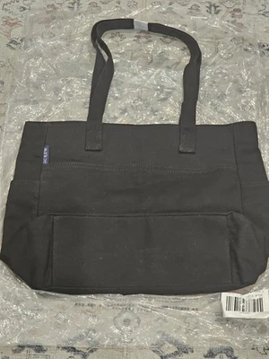 J Crew 全新带标签黑色托特包帆布 — 第 1/4 张图片