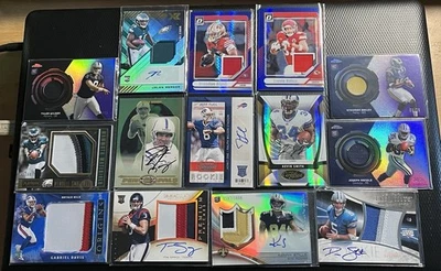 Lot of 32 NFL Game Used Jersey Auto Lot w/ Immaculate, Exquisite, Patches, Gold - Image 1 of 4