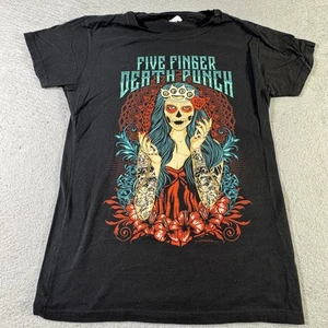 Maglietta Five Finger Death Punch Uomo XL Tultex Tatuaggio Teschio Grafica Fascia Metallo Maglietta - Foto 1 di 13