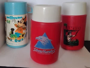 3 Vintage Thermoskannen Rambo, Walt Disney World & Silverhawks - Bild 1 von 5