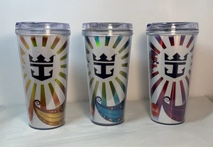 Royal Caribbean Cruise Line Lote de 3 Vasos Reutilizables Coca Cola Arco Iris - Imagen 1 de 9