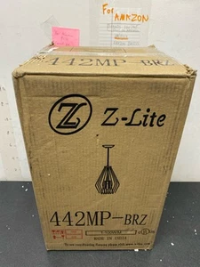 Z-Lite 442MP-BRZ Quintus 9" Wide Cage Mini Pendant - Bronze - Picture 1 of 1