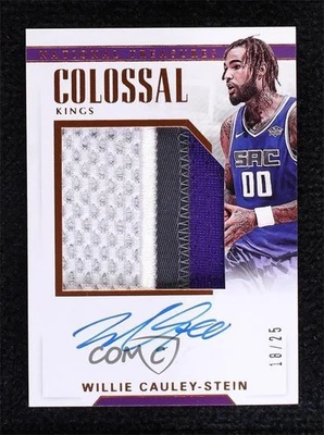 2017-18 National Treasures Colossal Jersey Bronze /25 Willie Cauley-Stein Auto - Image 1 of 2