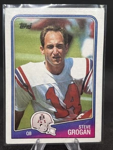 Steve Grogan 1988 Topps NFL Fútbol #176 Patriotas - Imagen 1 de 4