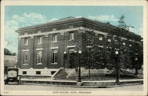 Hope,AR Post Office, Hempstead County Arkansas Vintage Postcard - Picture 1 of 2