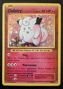 2016 POKEMON XY EVOLUTIONS CLEFAIRY 63/108 HOLO BLEED - Bild 1 von 1