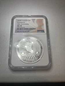 2020 P $1 Australian Silver Kookaburra 1oz PCGS MS70 30th Anniversary! - Picture 1 of 2