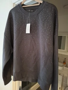 Ladies Charcoal Sweatshirt 16/18 New With Tags - Picture 1 of 4