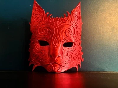 Máscara de gato para niños para Halloween lindo accesorio de disfraz para fiestas y disfraces Foto 1 de 4