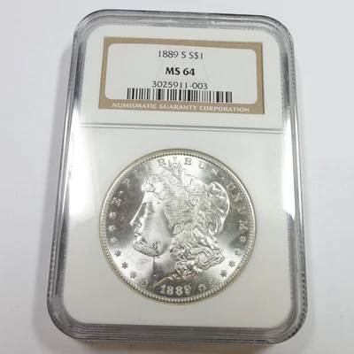 1889 S NGC MS64 - Silver Morgan Dollar $1 US Coin #57642B - Image 1 of 3